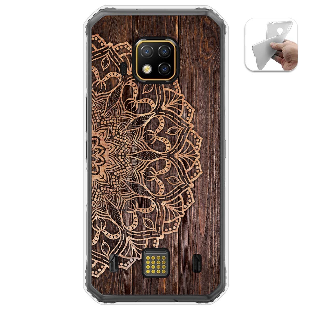 Funda Gel Tpu para Doogee S95 Pro diseño Madera 06 Dibujos