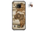 Funda Gel Tpu para Doogee S95 Pro diseño Madera 07 Dibujos