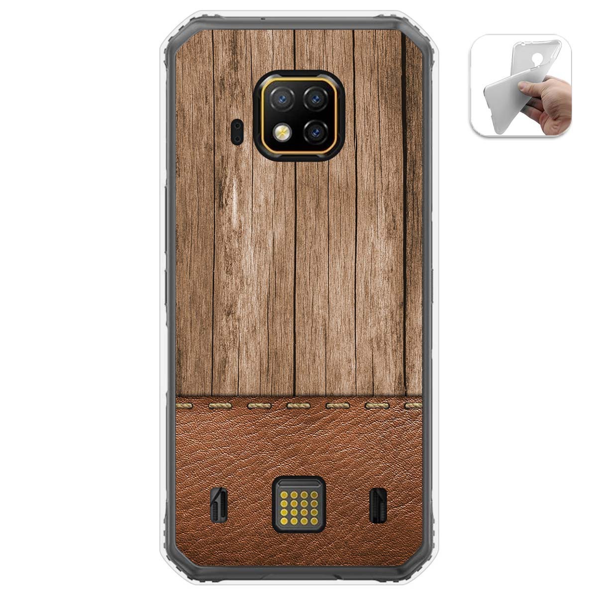 Funda Gel Tpu para Doogee S95 Pro diseño Madera 09 Dibujos