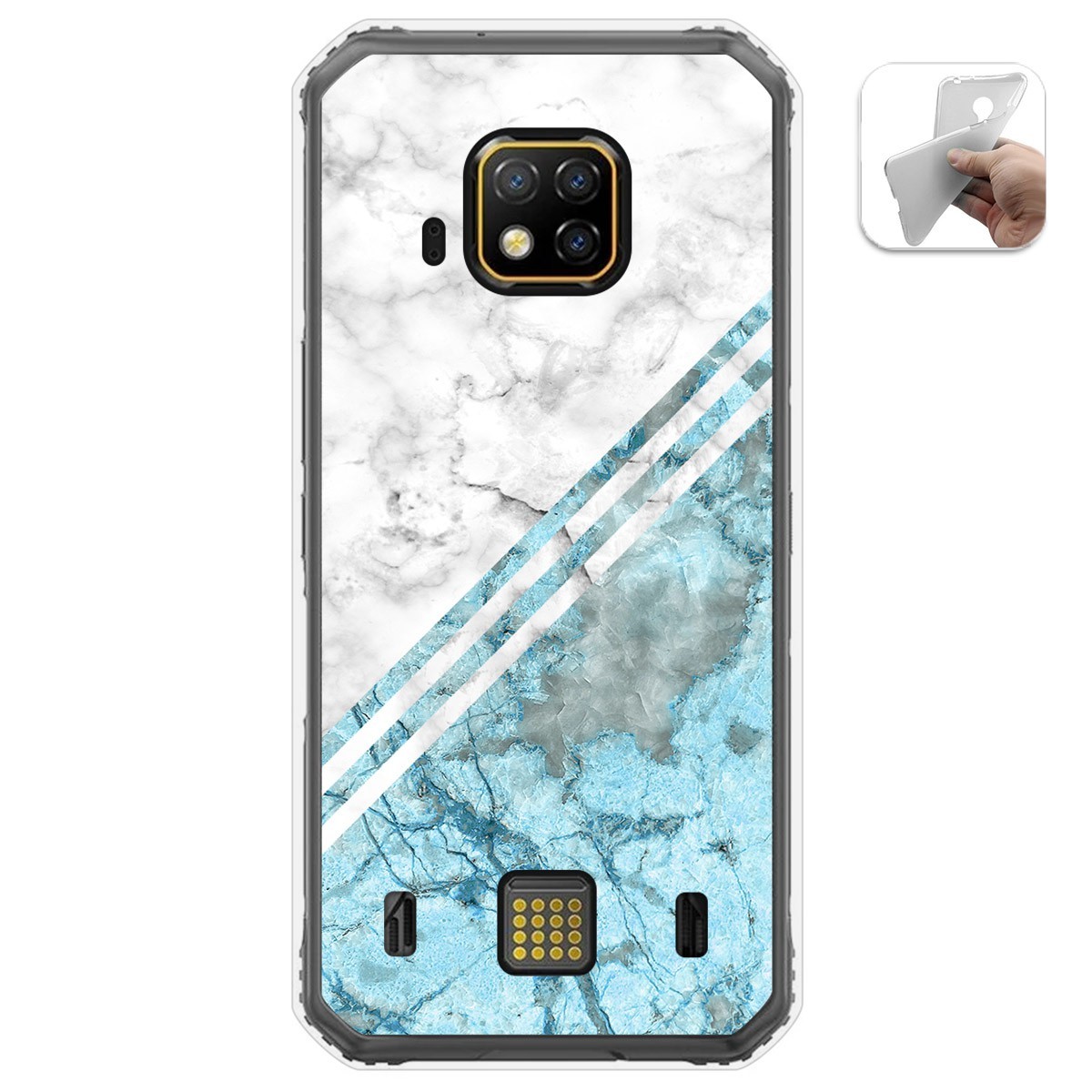 Funda Gel Tpu para Doogee S95 Pro diseño Mármol 02 Dibujos