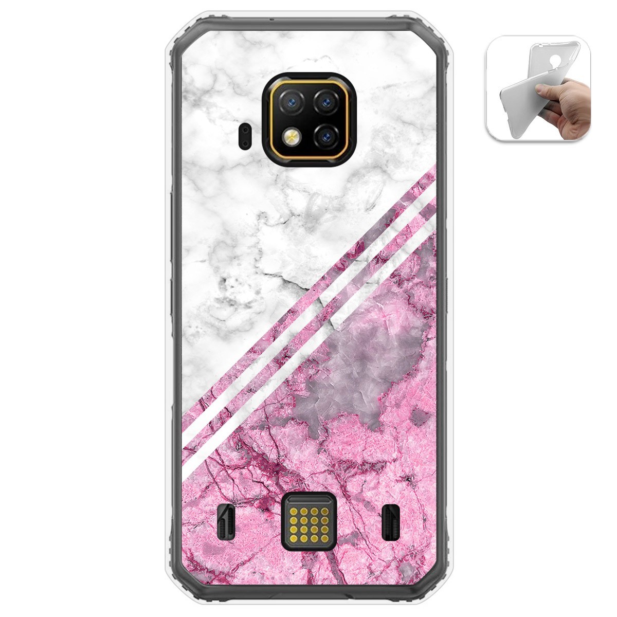 Funda Gel Tpu para Doogee S95 Pro diseño Mármol 03 Dibujos