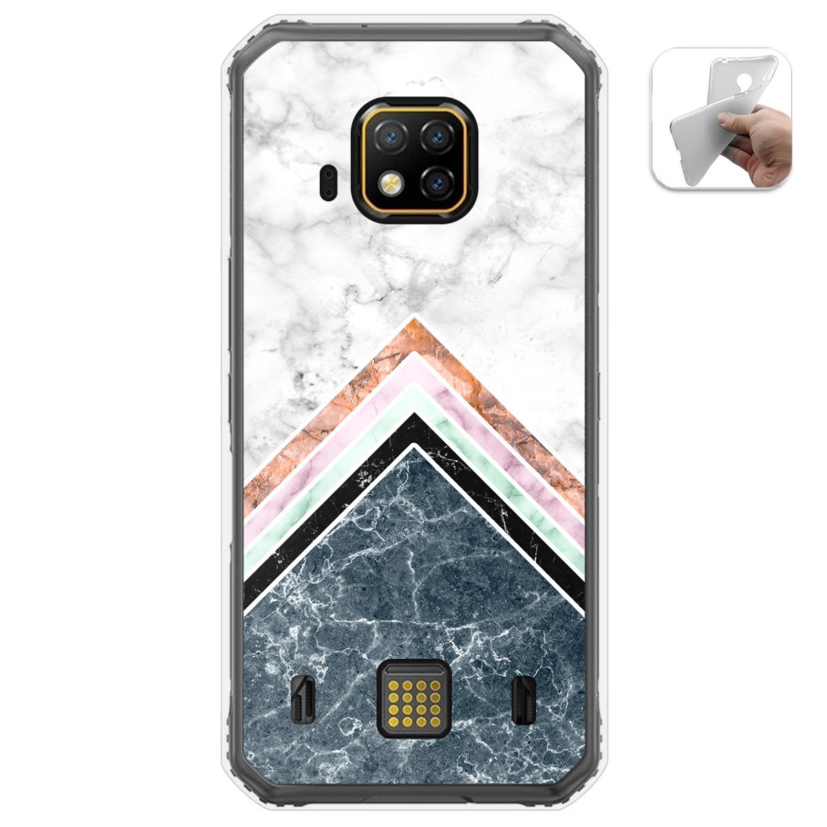 Funda Gel Tpu para Doogee S95 Pro diseño Mármol 05 Dibujos