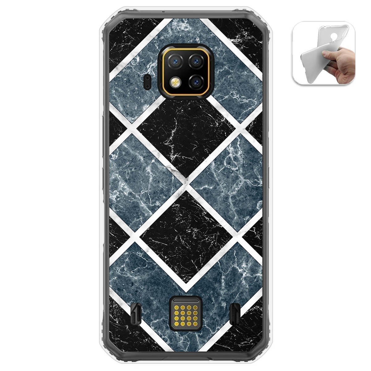 Funda Gel Tpu para Doogee S95 Pro diseño Mármol 06 Dibujos