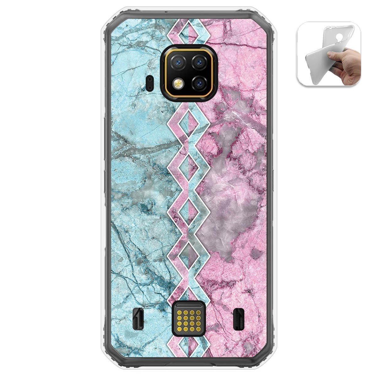 Funda Gel Tpu para Doogee S95 Pro diseño Mármol 08 Dibujos