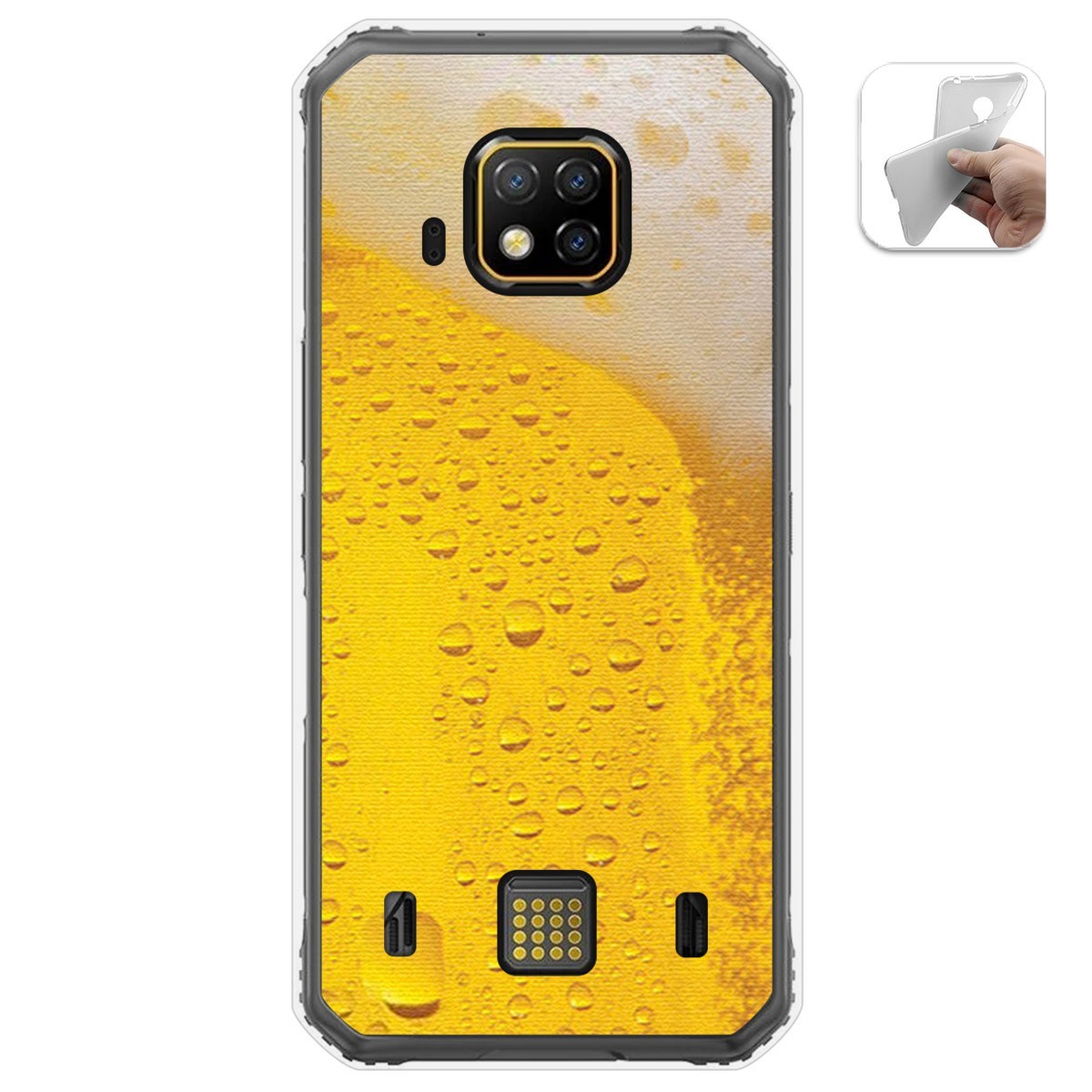 Funda Gel Tpu para Doogee S95 Pro diseño Cerveza Dibujos