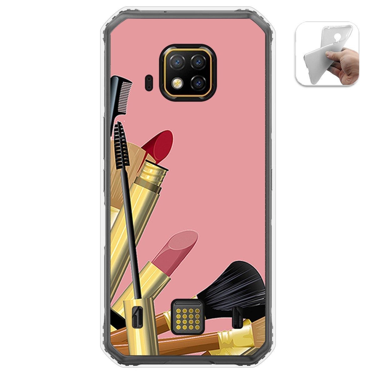 Funda Gel Tpu para Doogee S95 Pro diseño Brochas Dibujos