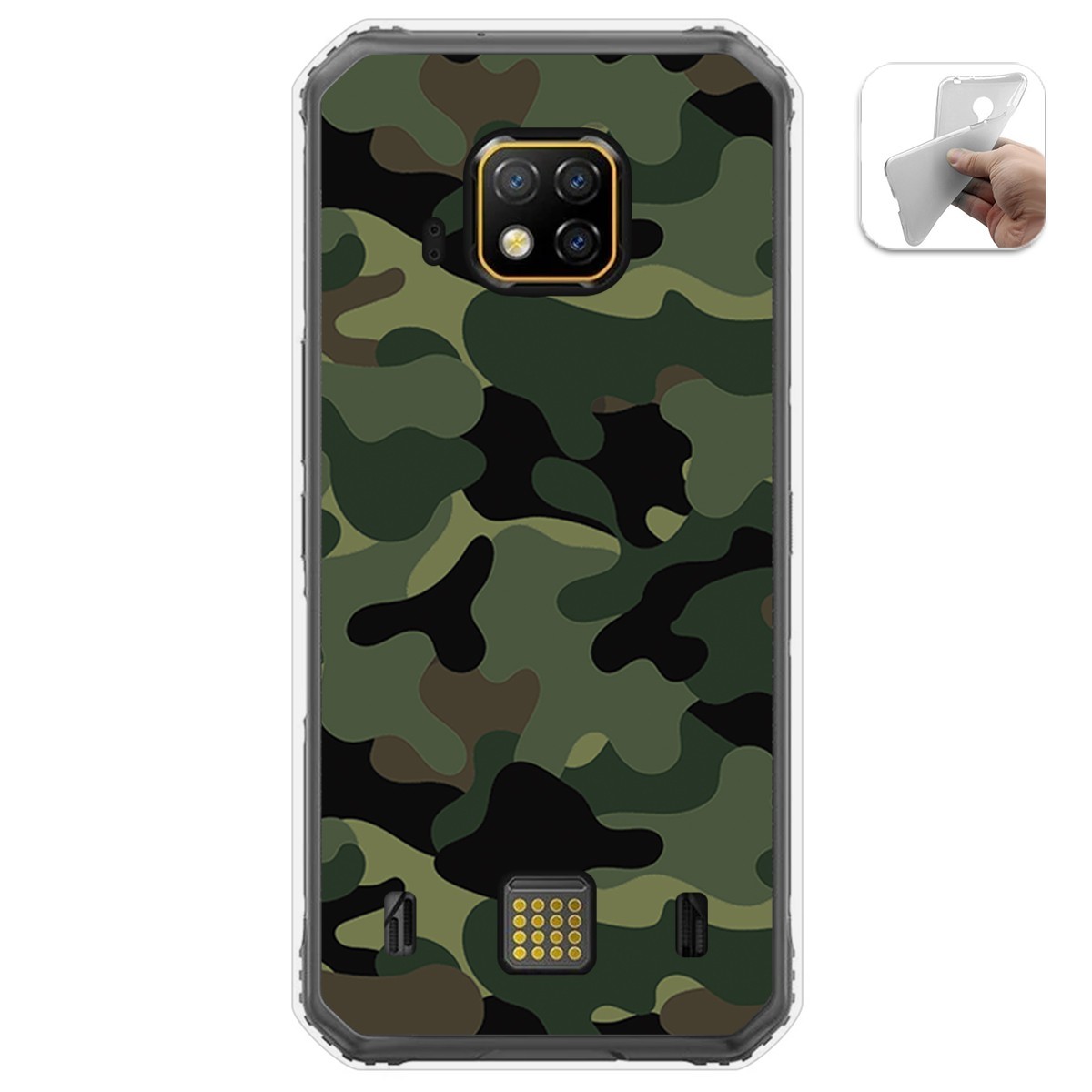 Funda Gel Tpu para Doogee S95 Pro diseño Camuflaje Dibujos