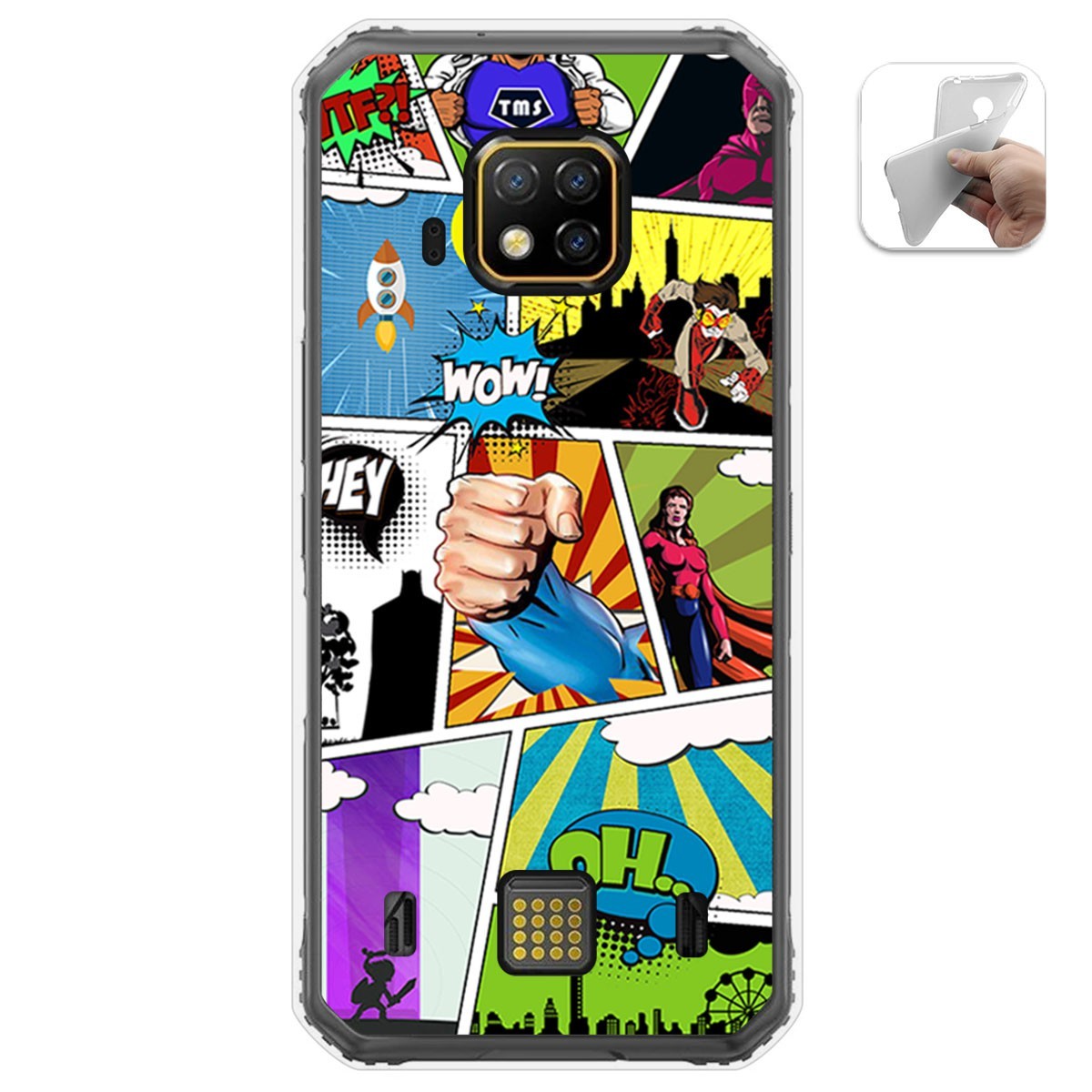 Funda Gel Tpu para Doogee S95 Pro diseño Comic Dibujos