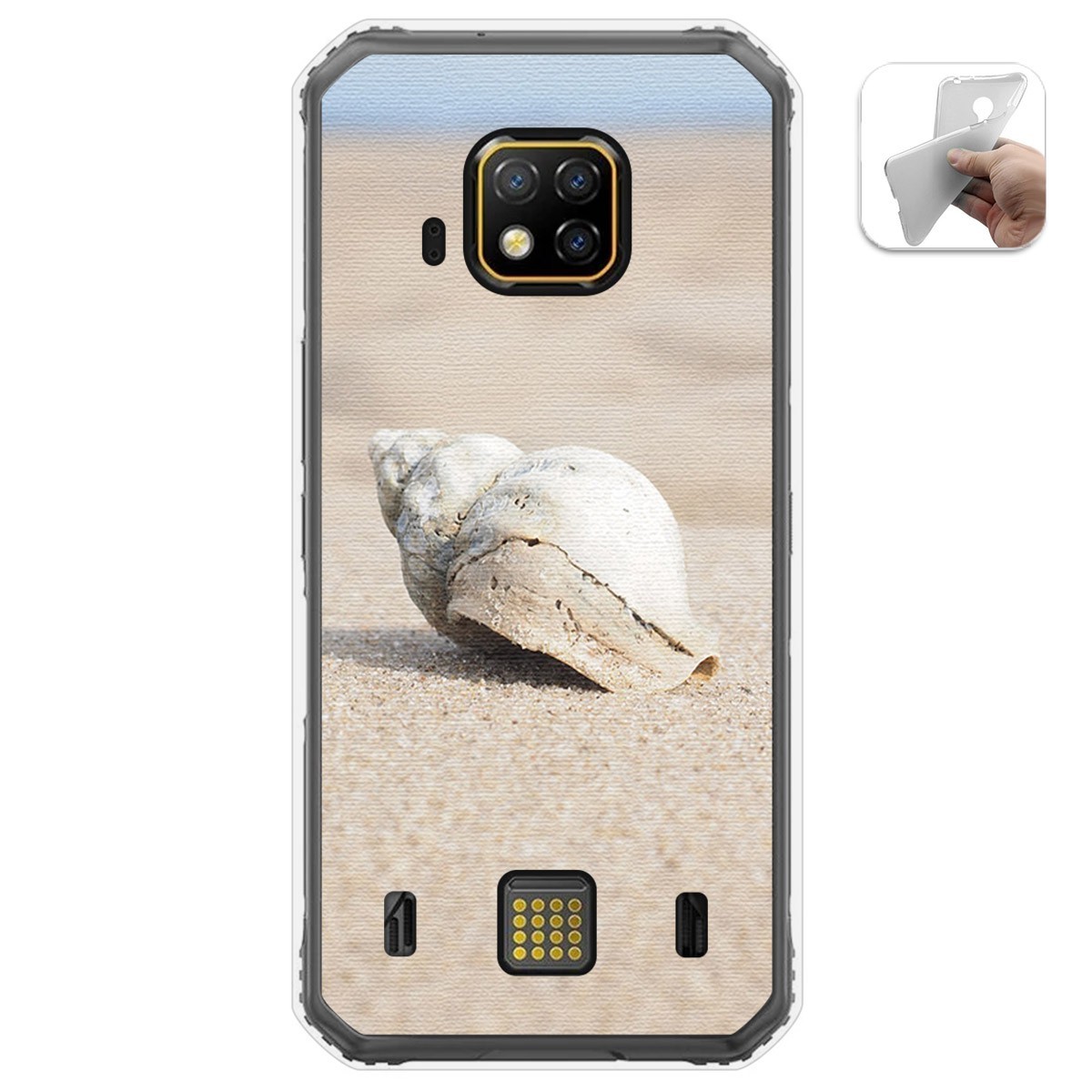 Funda Gel Tpu para Doogee S95 Pro diseño Concha Dibujos