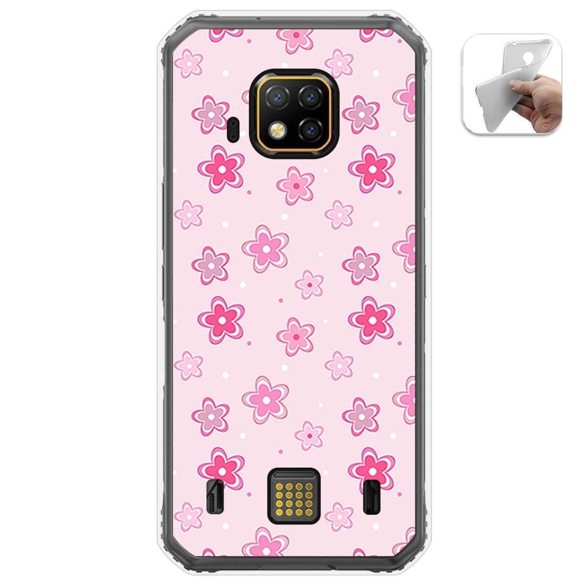 Funda Gel Tpu para Doogee S95 Pro diseño Flores Dibujos