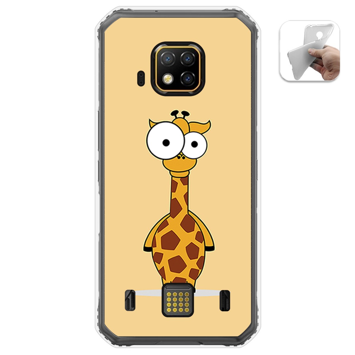 Funda Gel Tpu para Doogee S95 Pro diseño Jirafa Dibujos