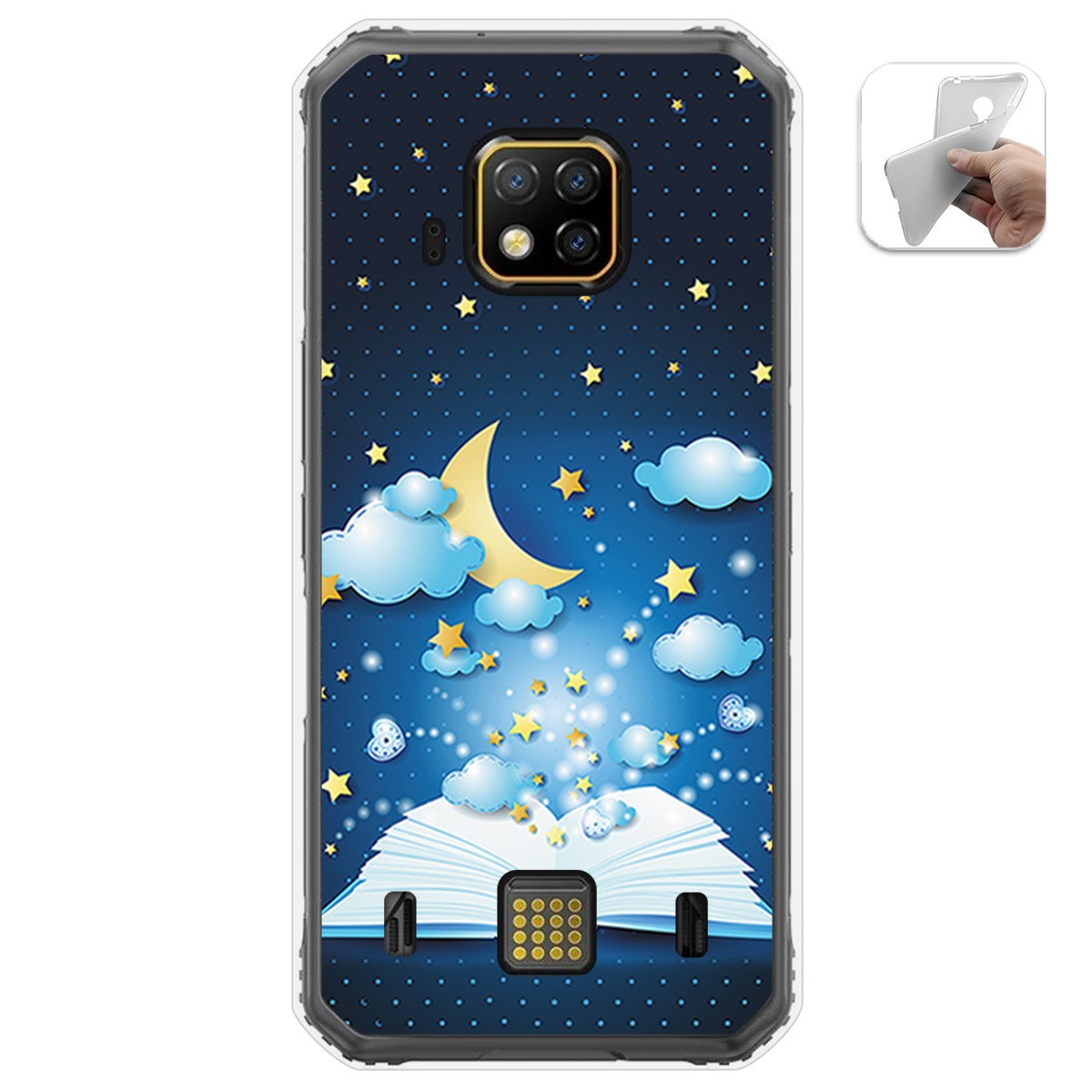 Funda Gel Tpu para Doogee S95 Pro diseño Libro Cuentos Dibujos