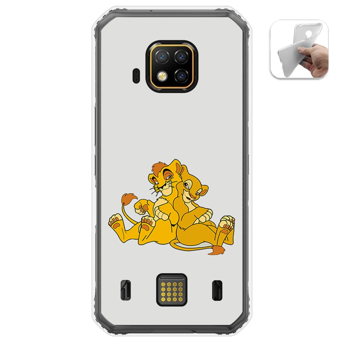 Funda Gel Tpu para Doogee S95 Pro diseño Leones Dibujos