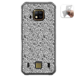 Funda Gel Tpu para Doogee S95 Pro diseño Letras Dibujos