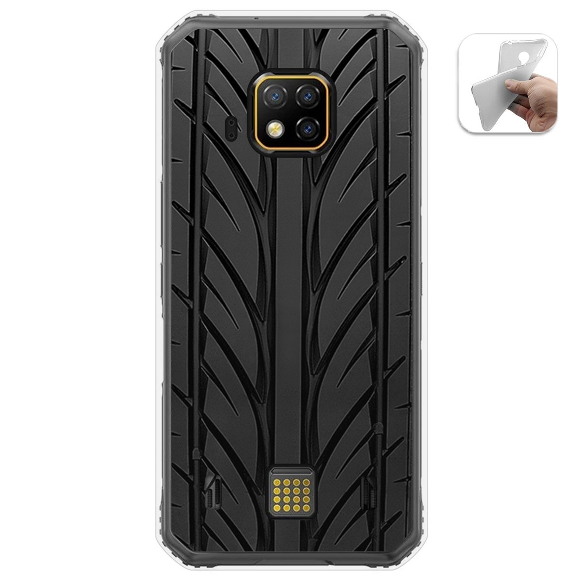 Funda Gel Tpu para Doogee S95 Pro diseño Neumatico Dibujos
