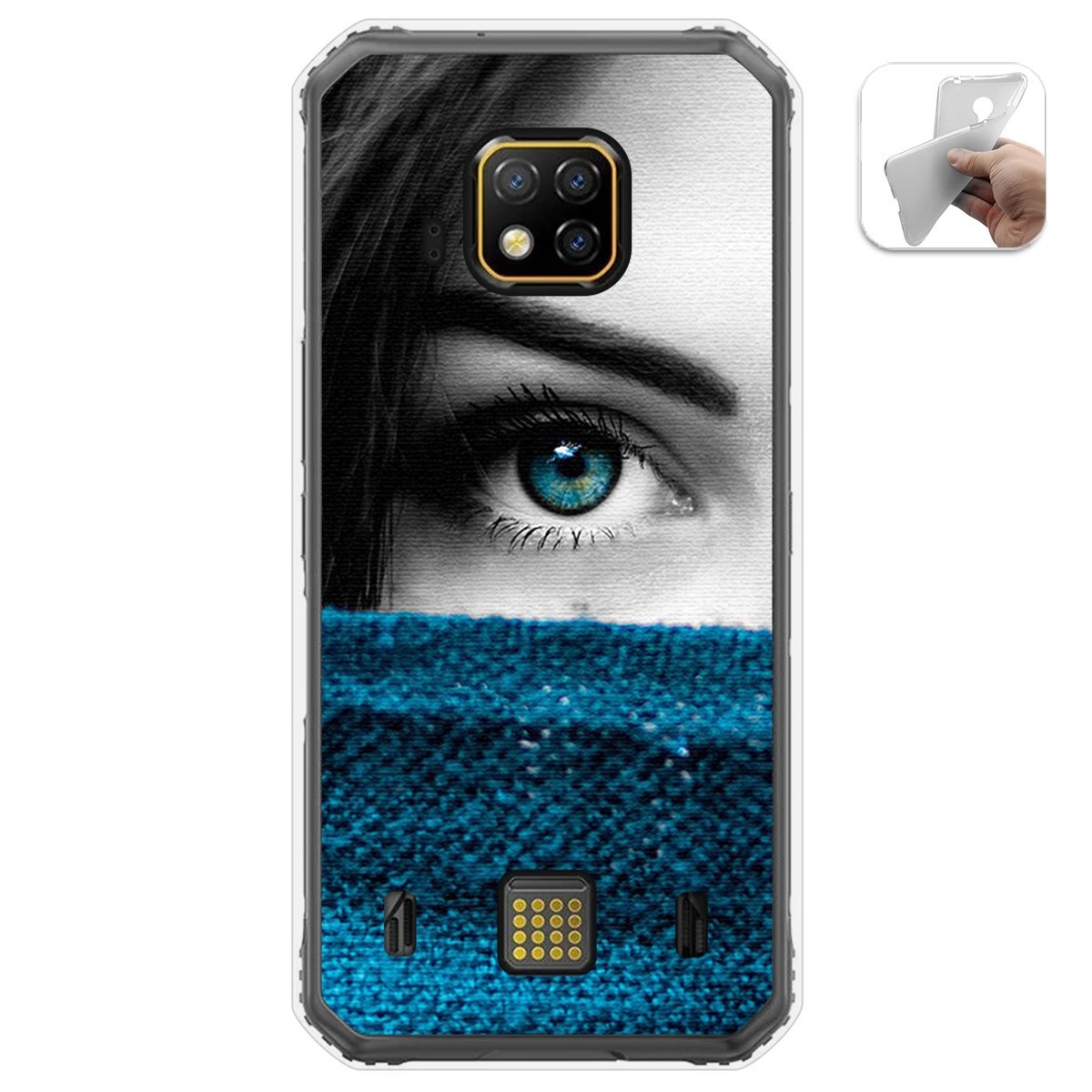 Funda Gel Tpu para Doogee S95 Pro diseño Ojo Dibujos