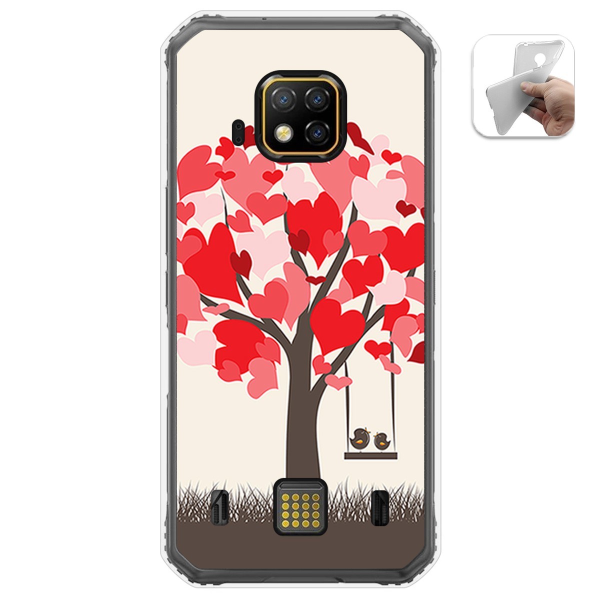 Funda Gel Tpu para Doogee S95 Pro diseño Pajaritos Dibujos