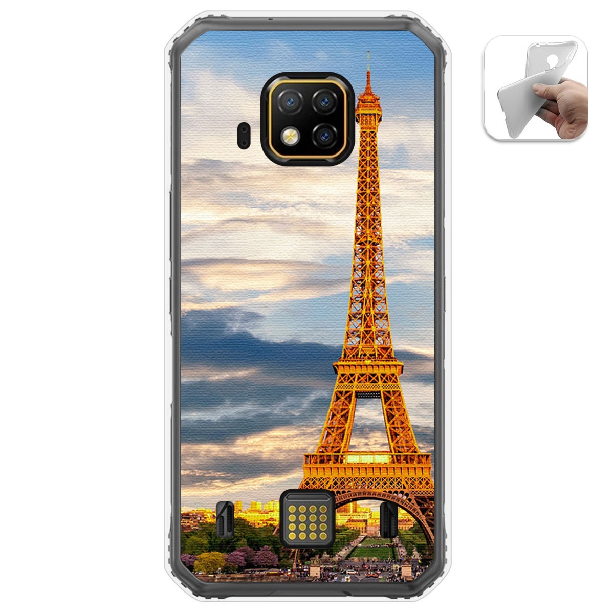 Funda Gel Tpu para Doogee S95 Pro diseño Paris Dibujos