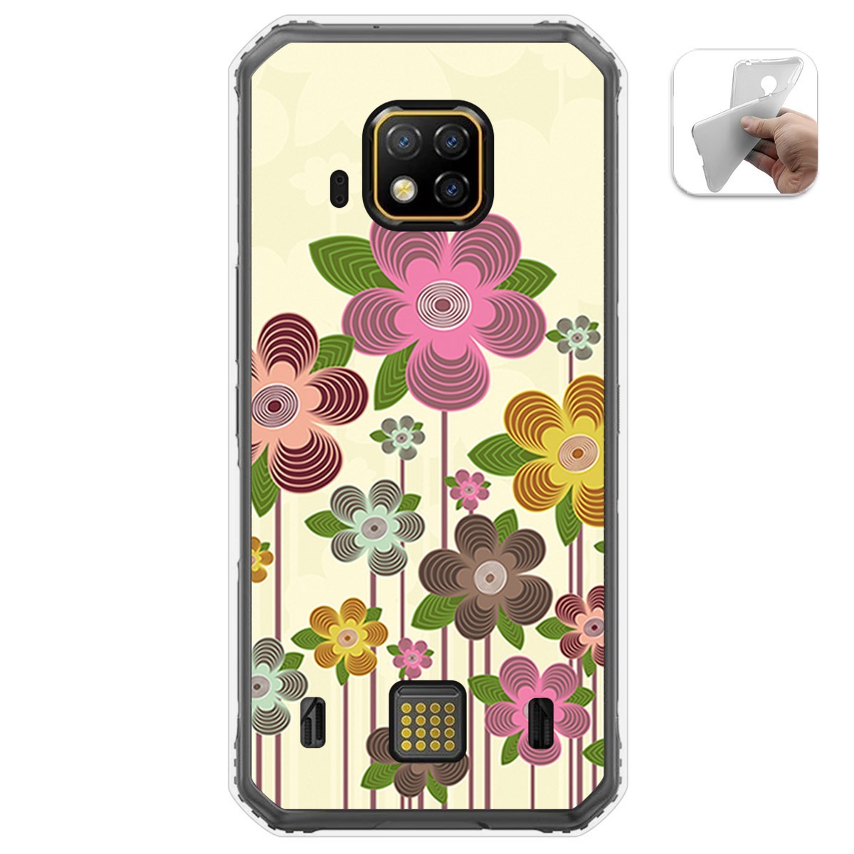 Funda Gel Tpu para Doogee S95 Pro diseño Primavera En Flor Dibujos