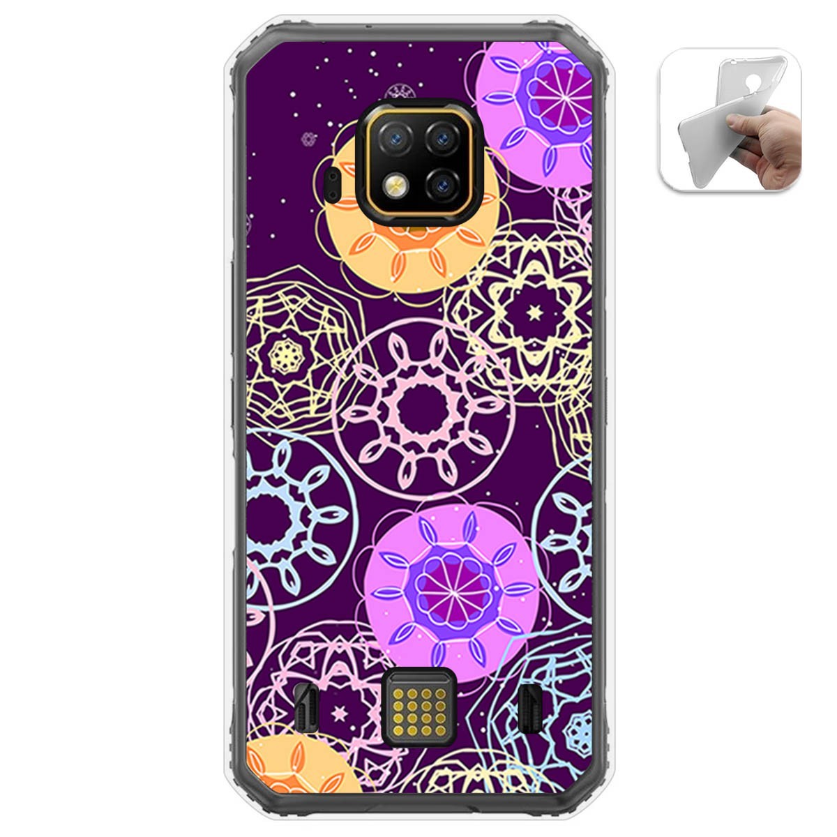 Funda Gel Tpu para Doogee S95 Pro diseño Radial Dibujos
