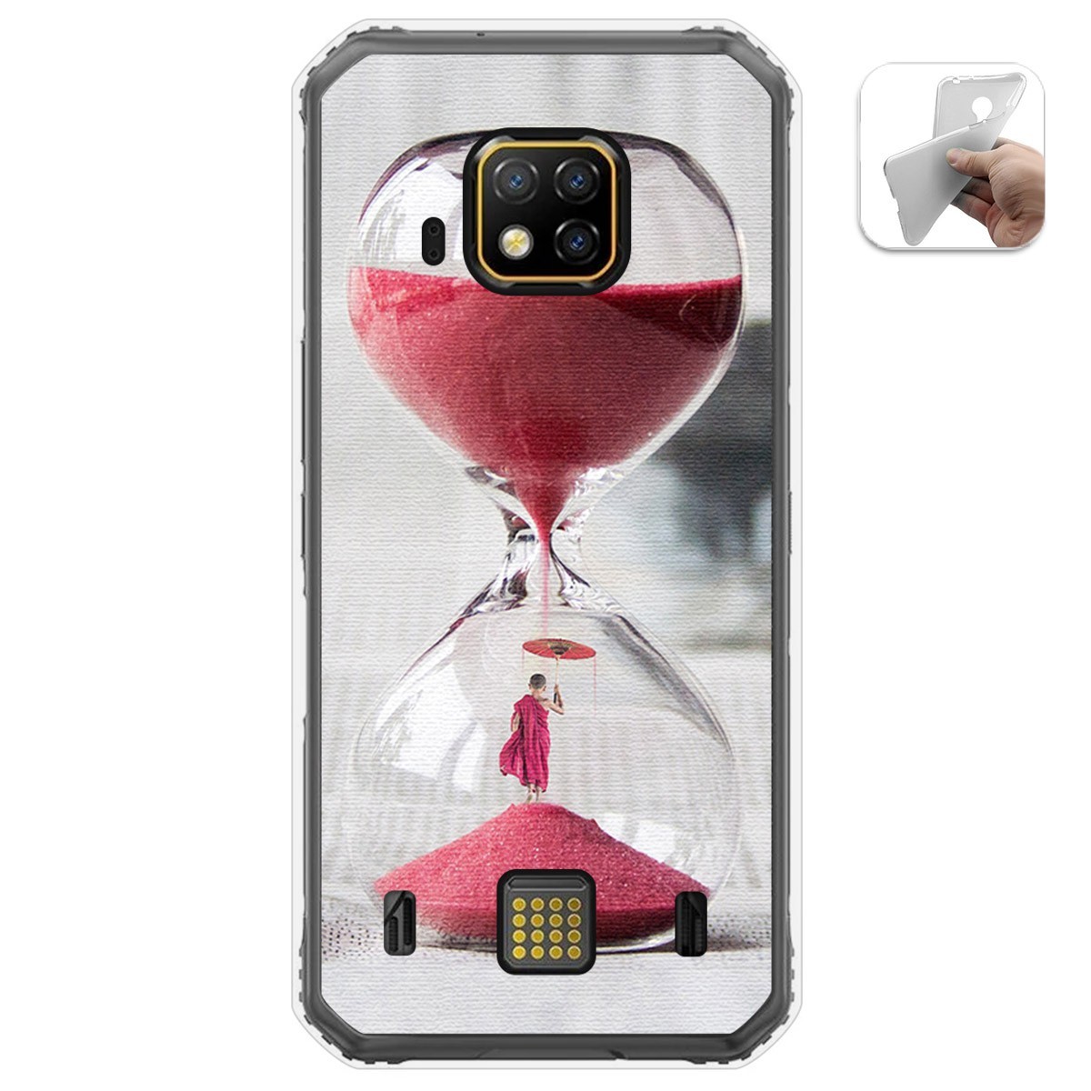 Funda Gel Tpu para Doogee S95 Pro diseño Reloj Dibujos