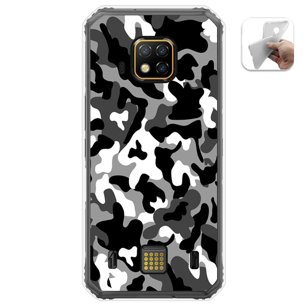 Funda Gel Tpu para Doogee S95 Pro diseño Snow Camuflaje Dibujos