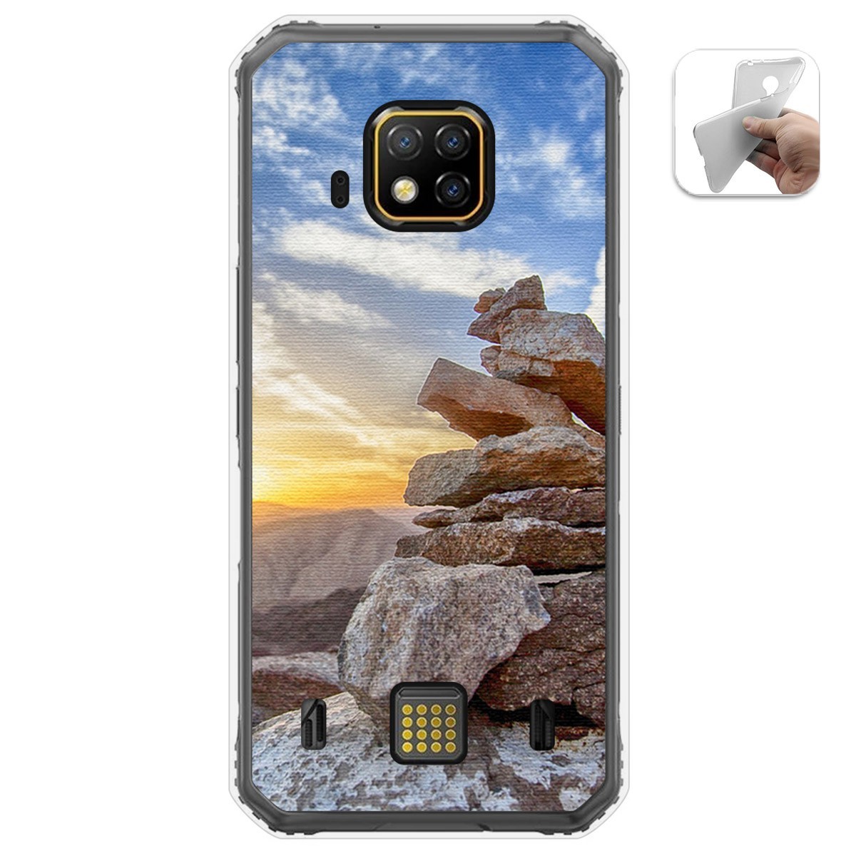 Funda Gel Tpu para Doogee S95 Pro diseño Sunset Dibujos