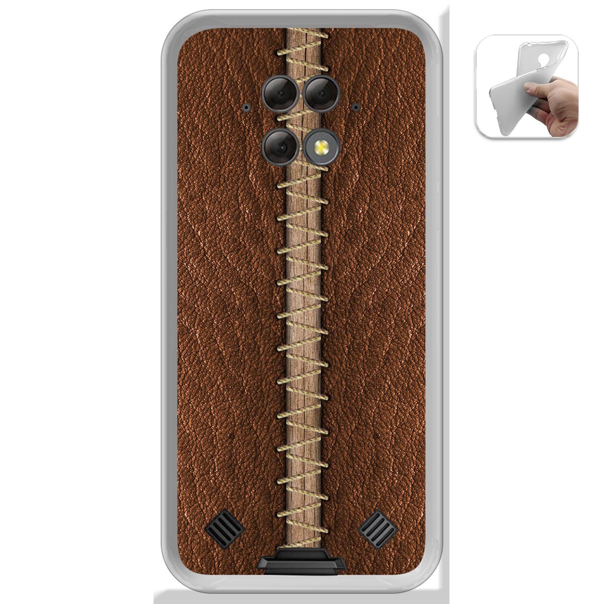 Funda Gel Tpu para Blackview BV9800 / BV9800 PRO diseño Cuero 01 Dibujos