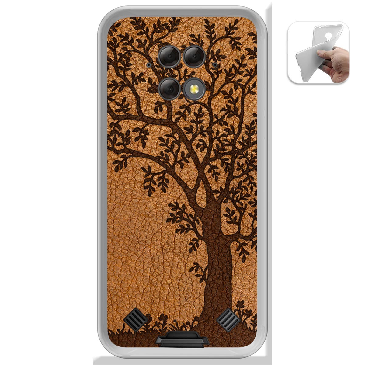 Funda Gel Tpu para Blackview BV9800 / BV9800 PRO diseño Cuero 03 Dibujos