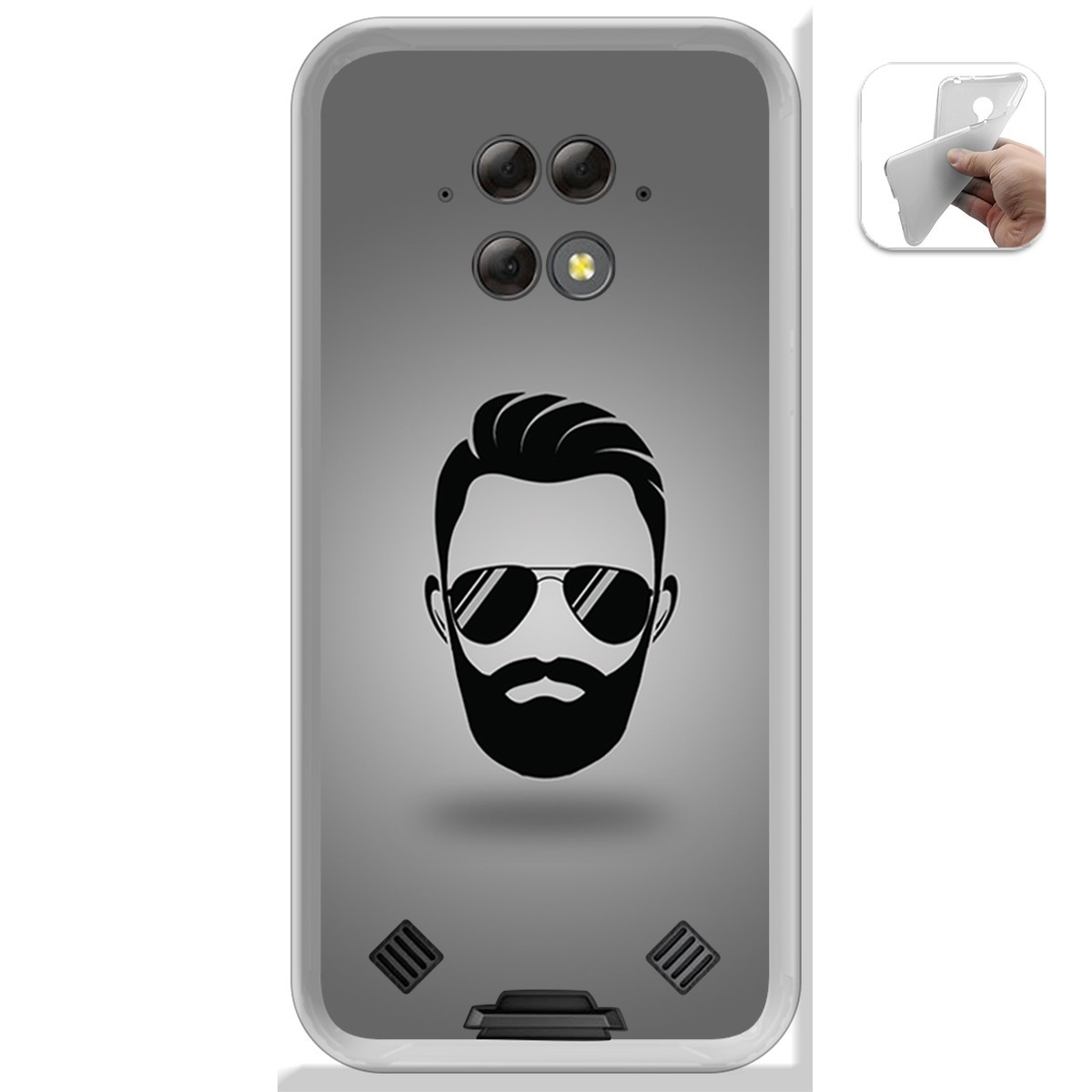 Funda Gel Tpu para Blackview BV9800 / BV9800 PRO diseño Barba Dibujos