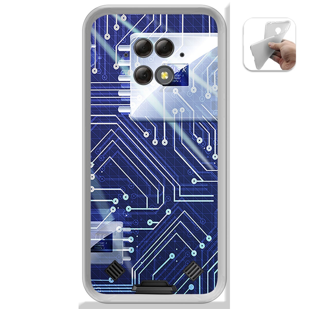 Funda Gel Tpu para Blackview BV9800 / BV9800 PRO diseño Circuito Dibujos