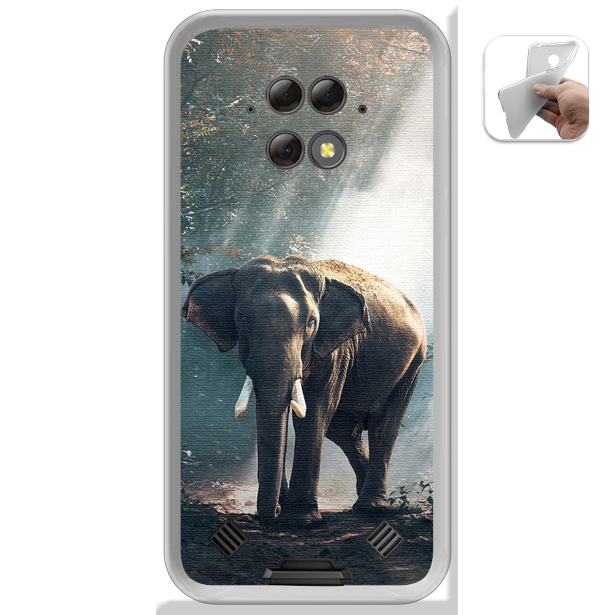 Funda Gel Tpu para Blackview BV9800 / BV9800 PRO diseño Elefante Dibujos