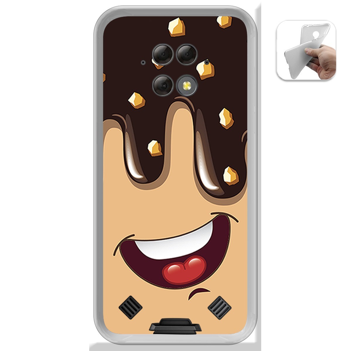 Funda Gel Tpu para Blackview BV9800 / BV9800 PRO diseño Helado Chocolate Dibujos