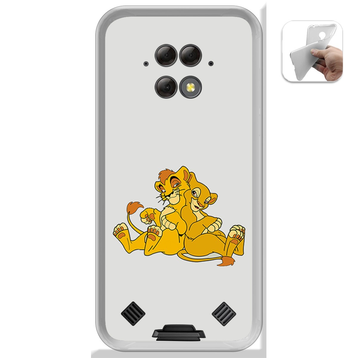 Funda Gel Tpu para Blackview BV9800 / BV9800 PRO diseño Leones Dibujos