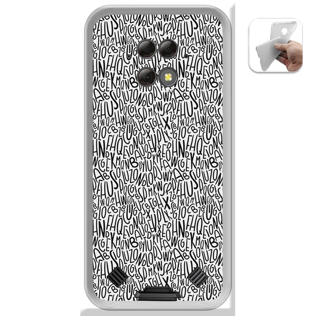 Funda Gel Tpu para Blackview BV9800 / BV9800 PRO diseño Letras Dibujos