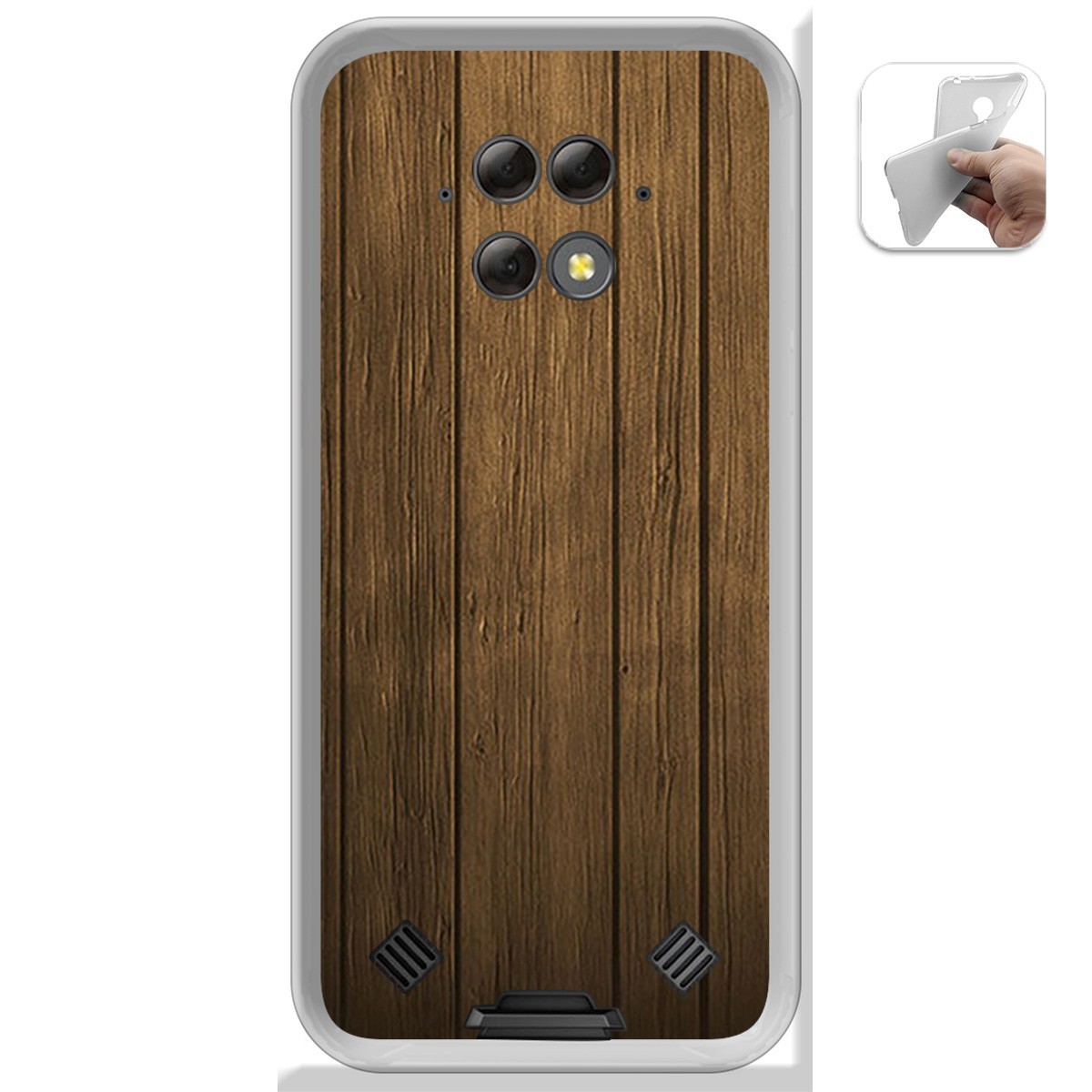 Funda Gel Tpu para Blackview BV9800 / BV9800 PRO diseño Madera Dibujos