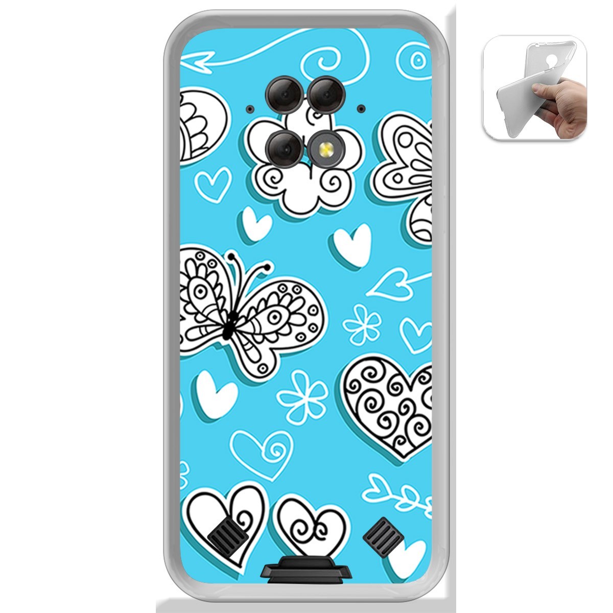 Funda Gel Tpu para Blackview BV9800 / BV9800 PRO diseño Mariposas Dibujos