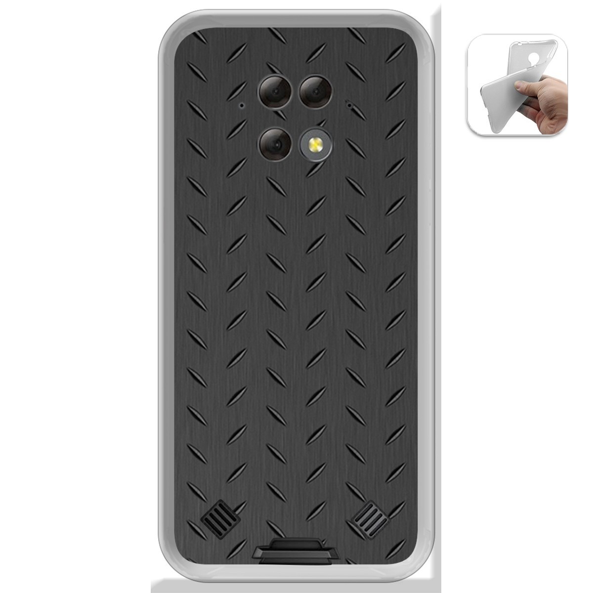 Funda Gel Tpu para Blackview BV9800 / BV9800 PRO diseño Metal Dibujos