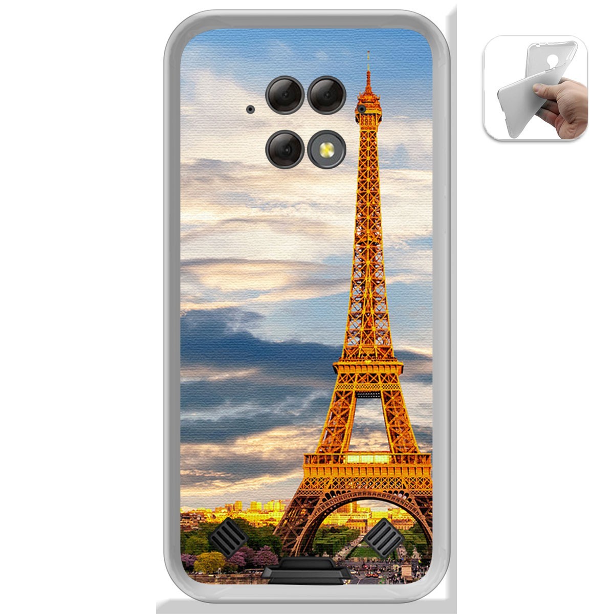 Funda Gel Tpu para Blackview BV9800 / BV9800 PRO diseño Paris Dibujos