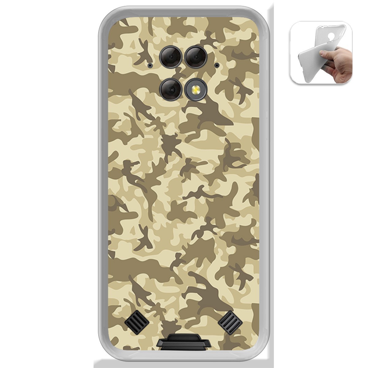 Funda Gel Tpu para Blackview BV9800 / BV9800 PRO diseño Sand Camuflaje Dibujos