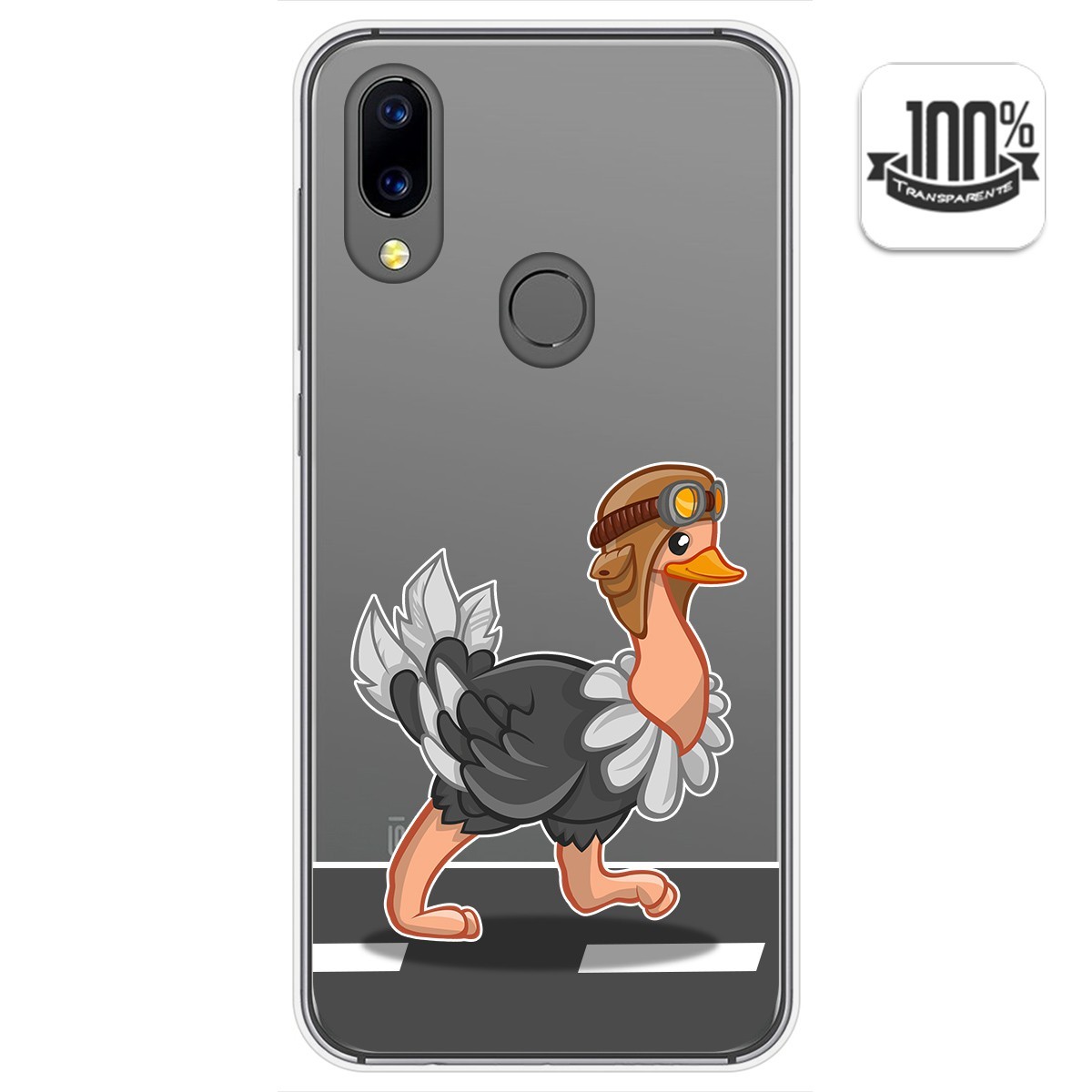Funda Gel Transparente para Umidigi A3X diseño Avestruz Dibujos