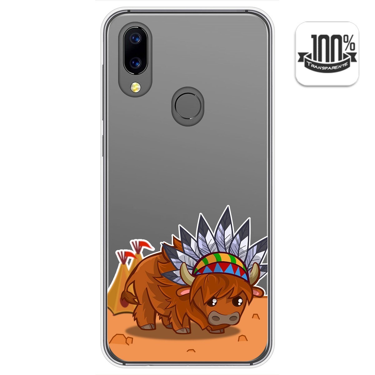 Funda Gel Transparente para Umidigi A3X diseño Bufalo Dibujos