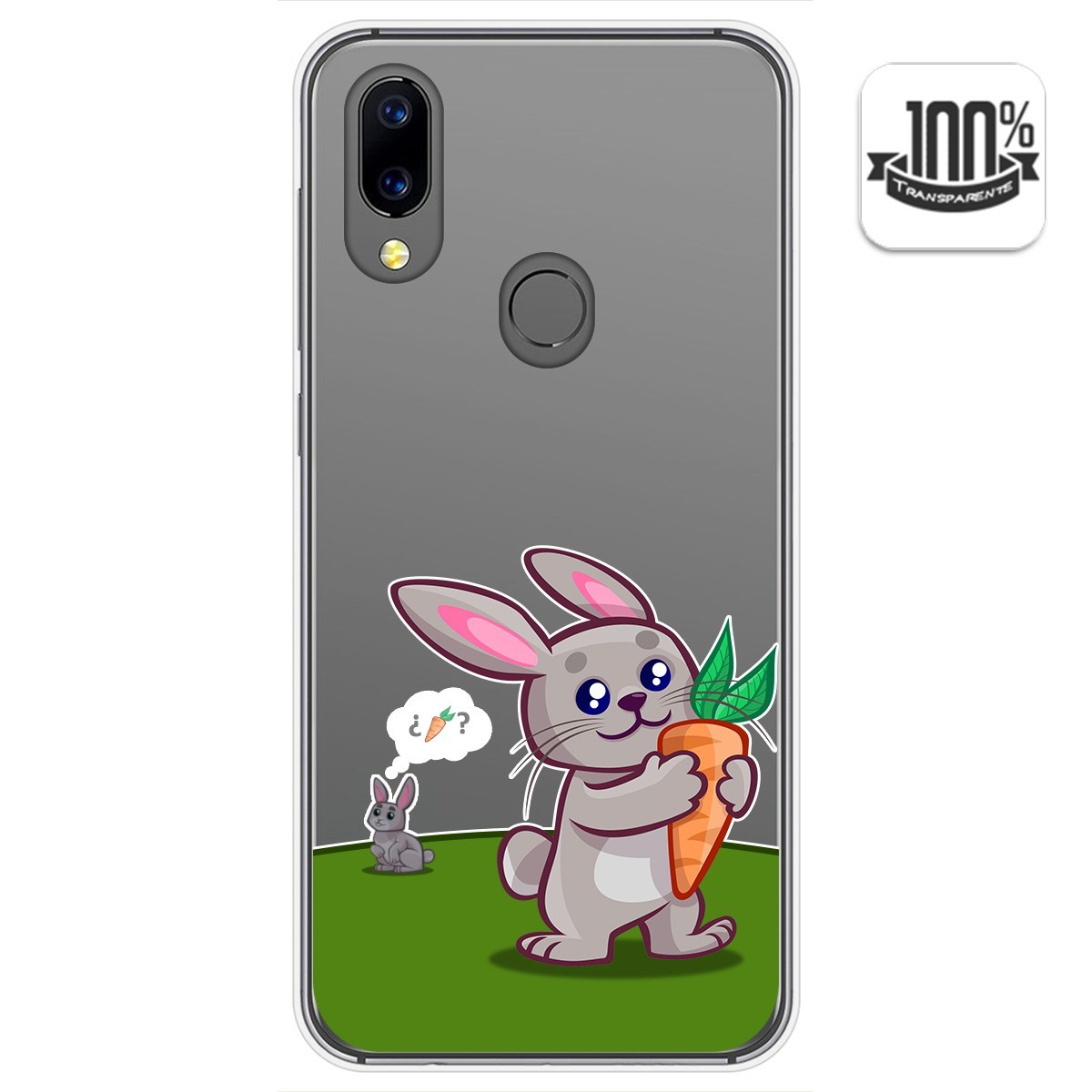 Funda Gel Transparente para Umidigi A3X diseño Conejo Dibujos