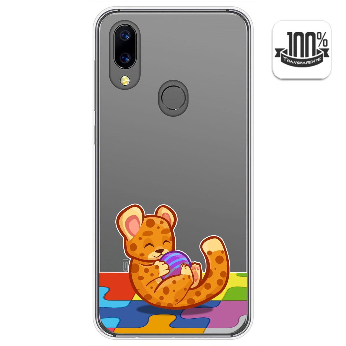Funda Gel Transparente para Umidigi A3X diseño Leopardo Dibujos