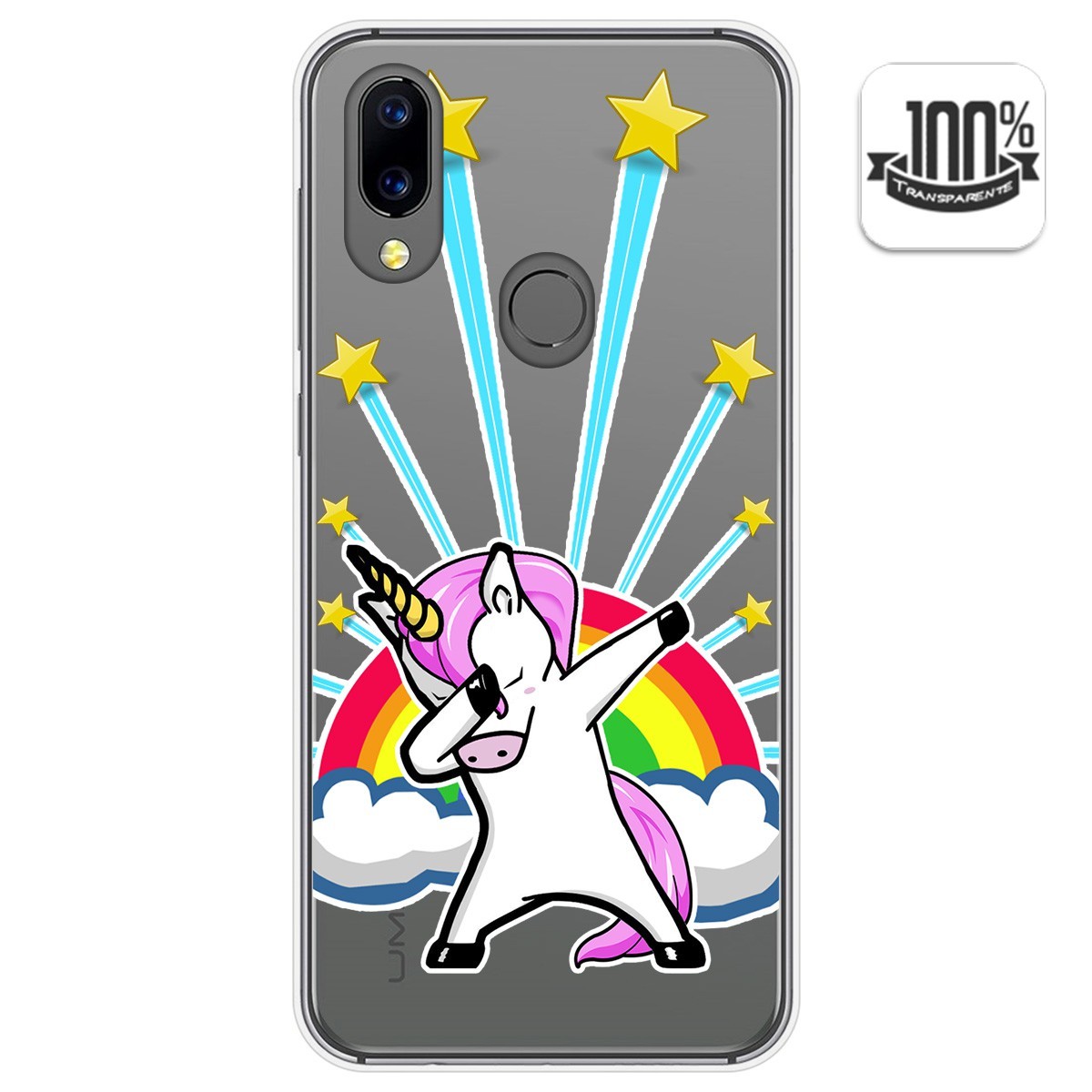 Funda Gel Transparente para Umidigi A3X diseño Unicornio Dibujos