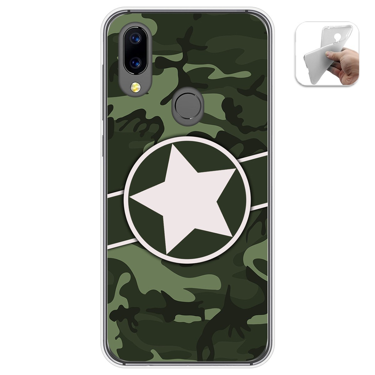 Funda Gel Tpu para Umidigi A3X diseño Camuflaje 01 Dibujos