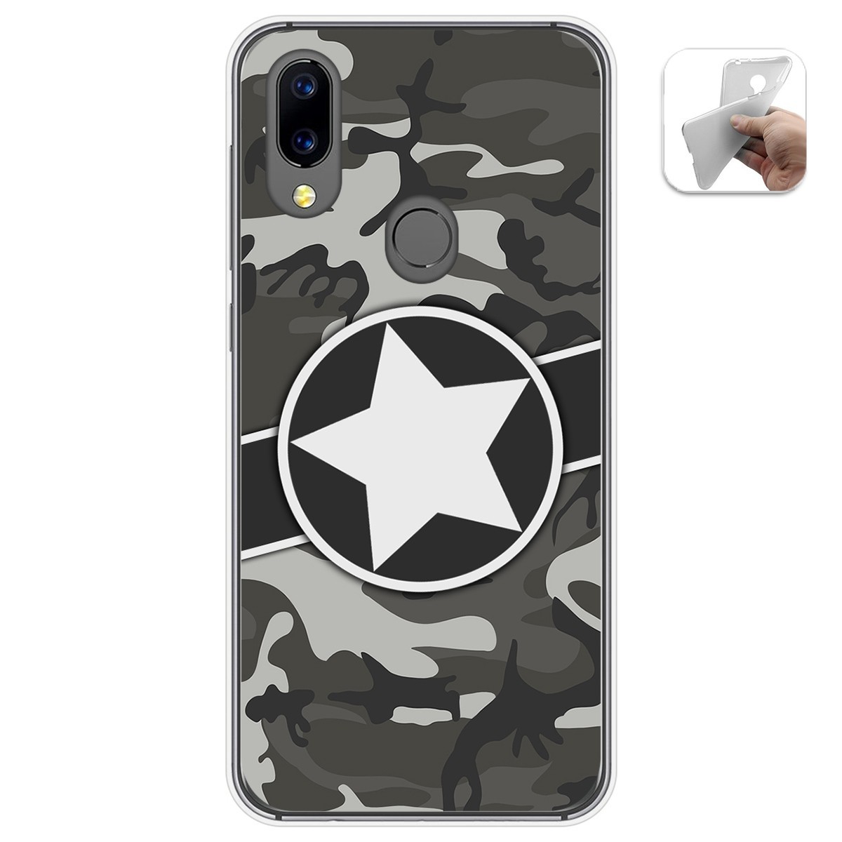 Funda Gel Tpu para Umidigi A3X diseño Camuflaje 02 Dibujos