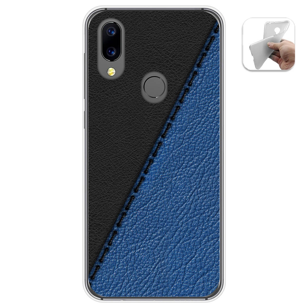 Funda Gel Tpu para Umidigi A3X diseño Cuero 02 Dibujos