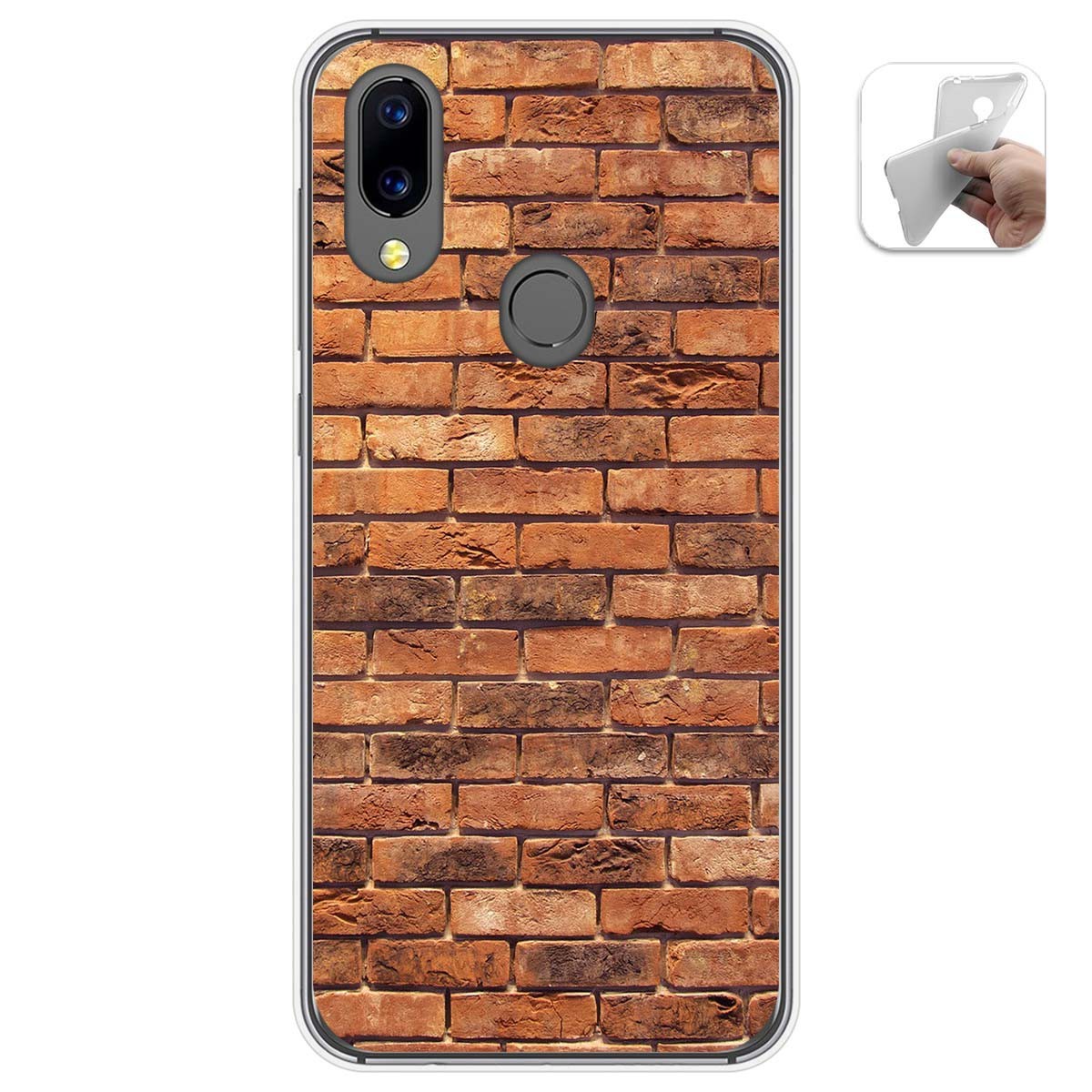 Funda Gel Tpu para Umidigi A3X diseño Ladrillo 04 Dibujos