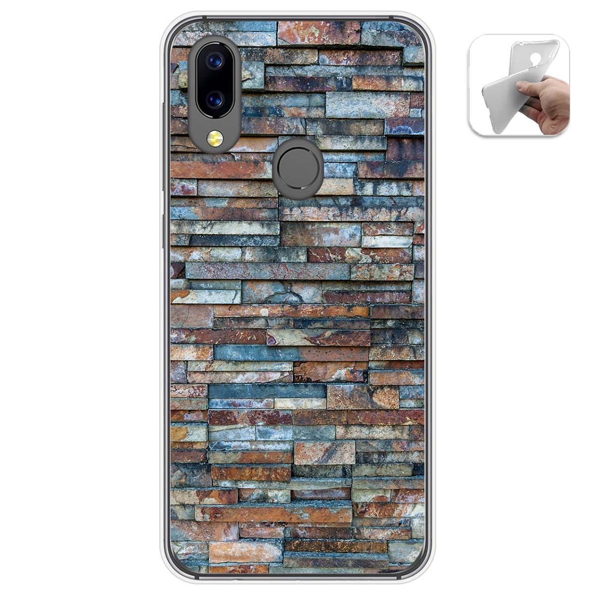 Funda Gel Tpu para Umidigi A3X diseño Ladrillo 05 Dibujos